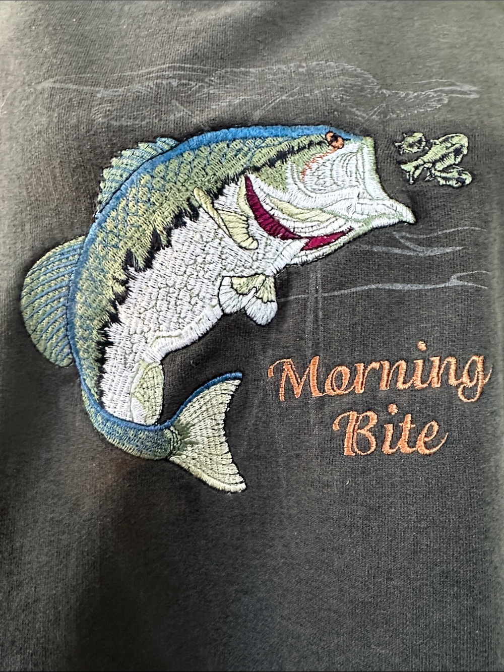 Headwaters Embroidered Fish Sweatshirt "Morning Bite"